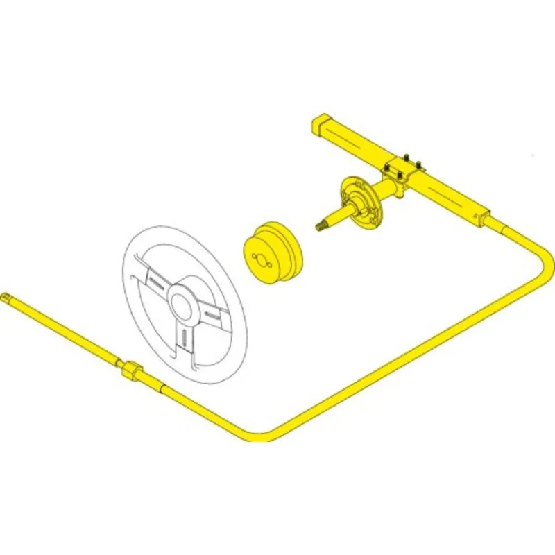 Seastar Safe-T Ii (No-Feedback) 3.2 Rotary Steuersystem mit Kabel 8' (2.44m)
