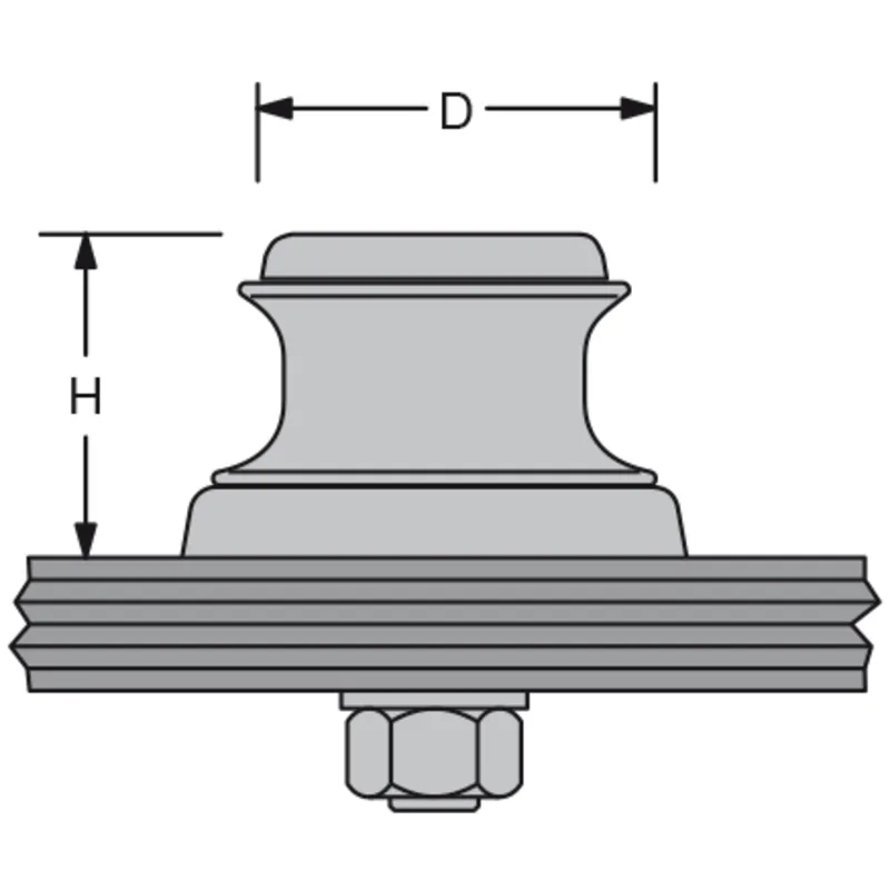 Antal Aluminium 1-Scheiben Organizer, D=60mm, H=38mm, Gewicht 0,12kg, Arbeitslast 1200kg
