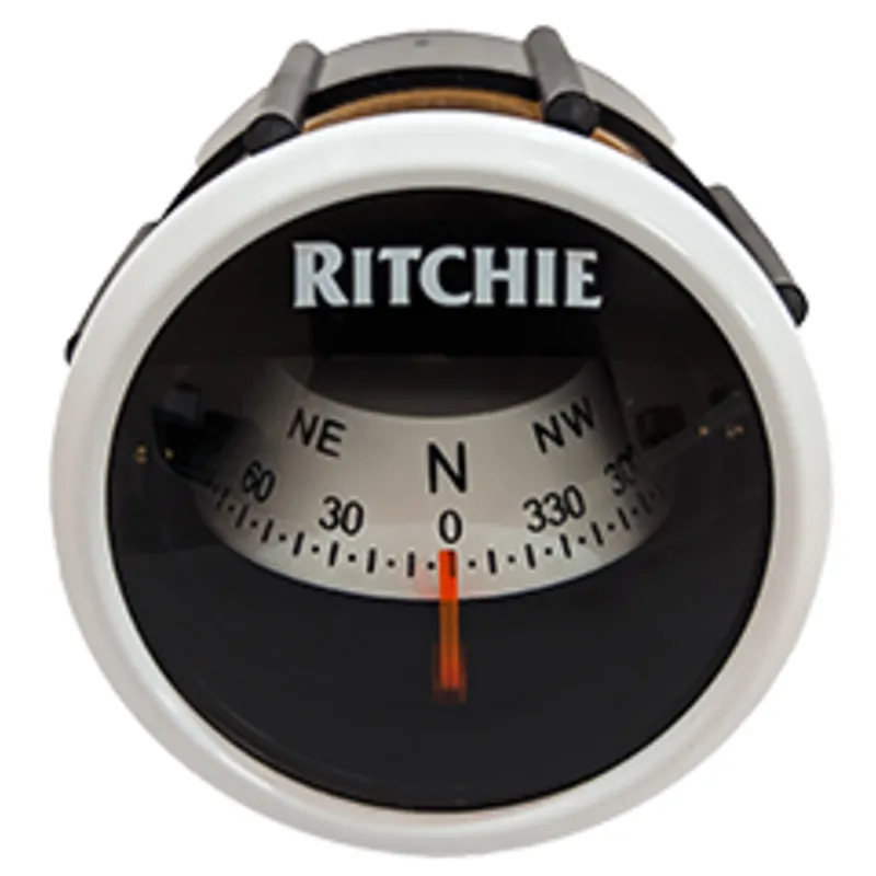 Ritchie Kompass Modell 'Ritchie Sport X-21ww', Armaturenbrettkompass, 12v, Rose Ø50,8mm/5°, Weiß