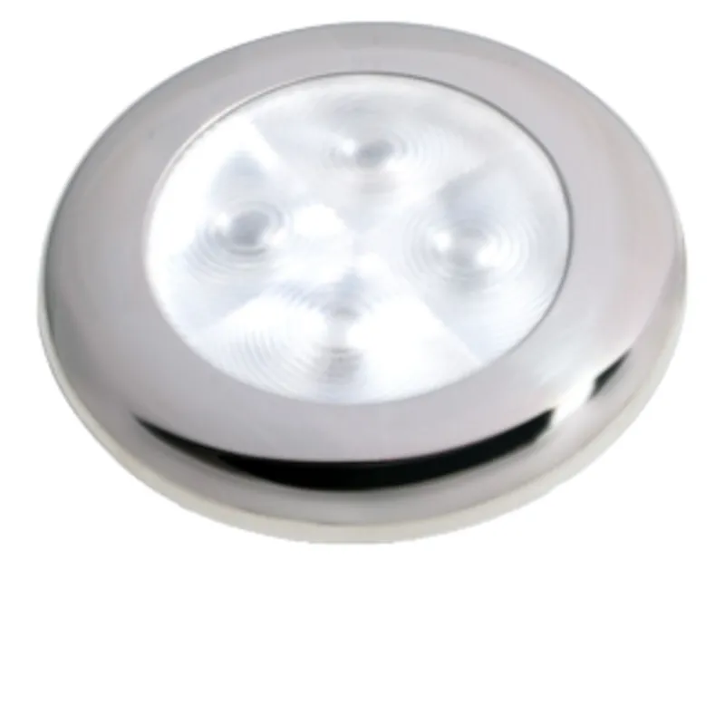 Hella Slim-Line Round Orientierungsleuchte, Weiß, 12v Led, Niro Polierter Rand, Ø72mm