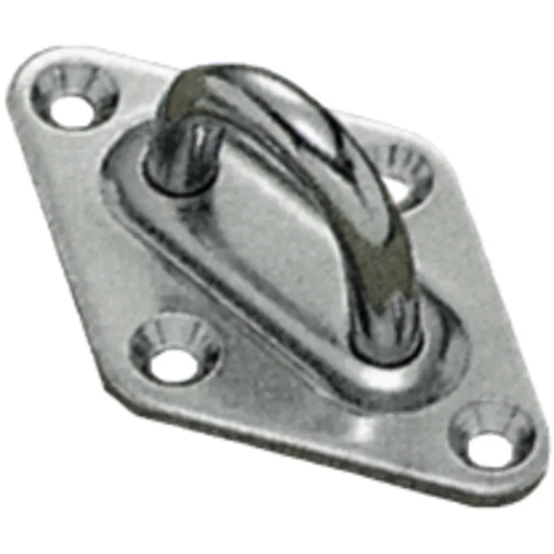 Niro Karoförmige Augenplatte, 40x64mm, Ø6mm