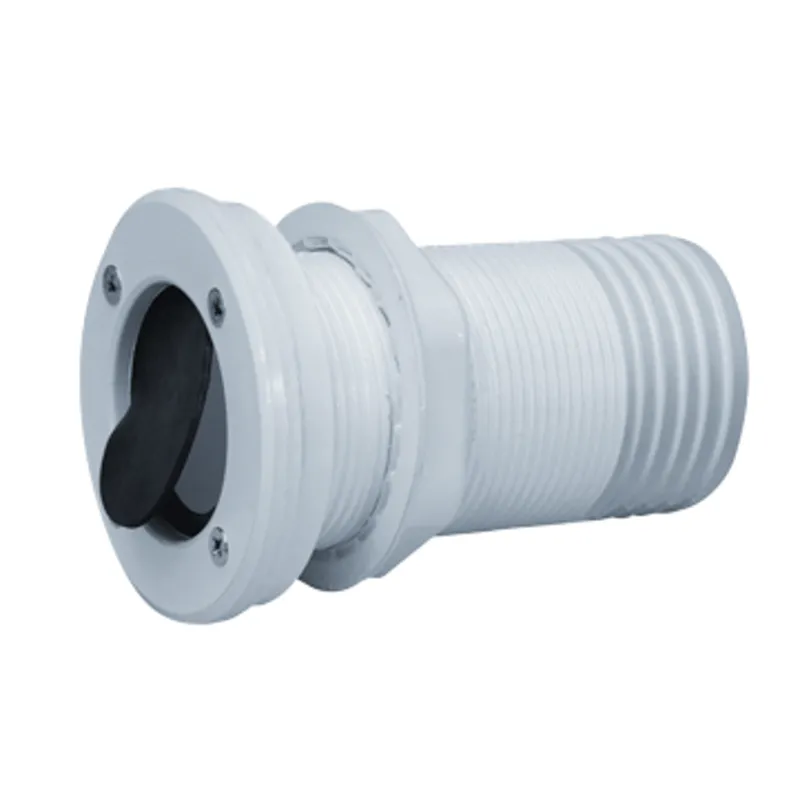 Kunststoff Borddurchlass (mit Klappe), Ø55mm, Schlauch Durchmesser 50mm, L=60mm, Flansch=75mm