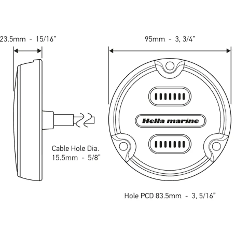 Hella Unterwasserbeleuchtung Apelo A2, 30W, Rgb Multi Color, 3000 Lumen, 2.5m Kabel, Ip68/69, Front Antracit