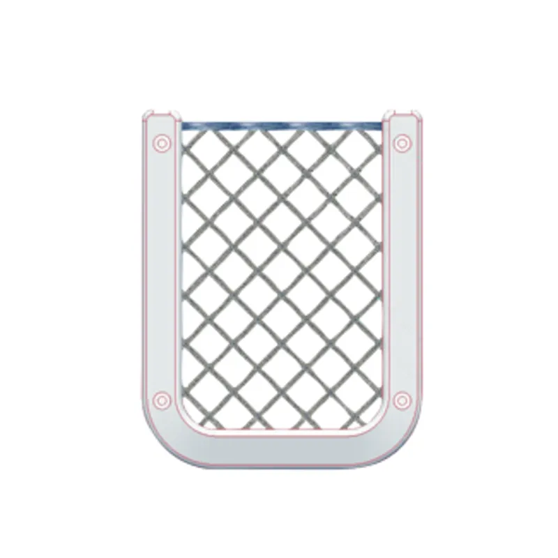 Kunststoff Staukasten, Weiß, mit Schwarzem Eleastischem Netz, Abm. 126x98mm