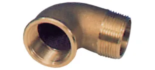 allpa Messing 90º Krümmer, Innen- & Außengewinde