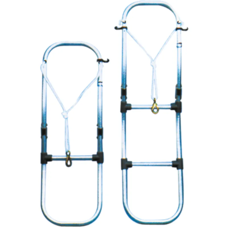Aluminium Badeleiter für Schlauchboot, 4-Stufen, Abm. Ausgeklappt 300x1130mm, Rohr Ø25mm