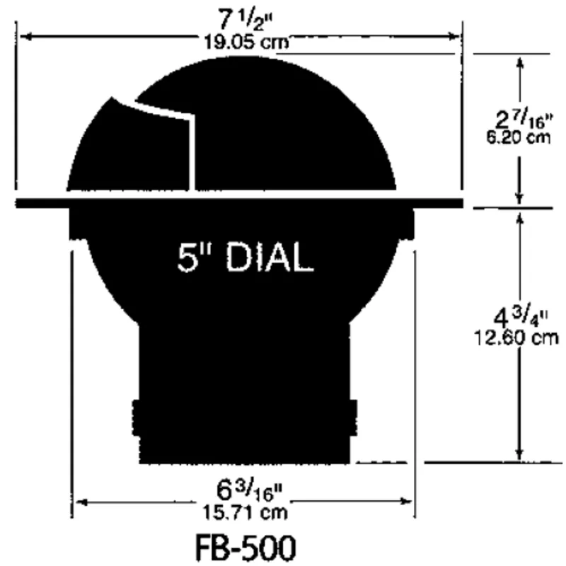 Ritchie Kompass 'Globemaster Sf-500', 12/24/32v, Einbau, Ø127mm/2 Of 5°, Schwarz (Segel)
