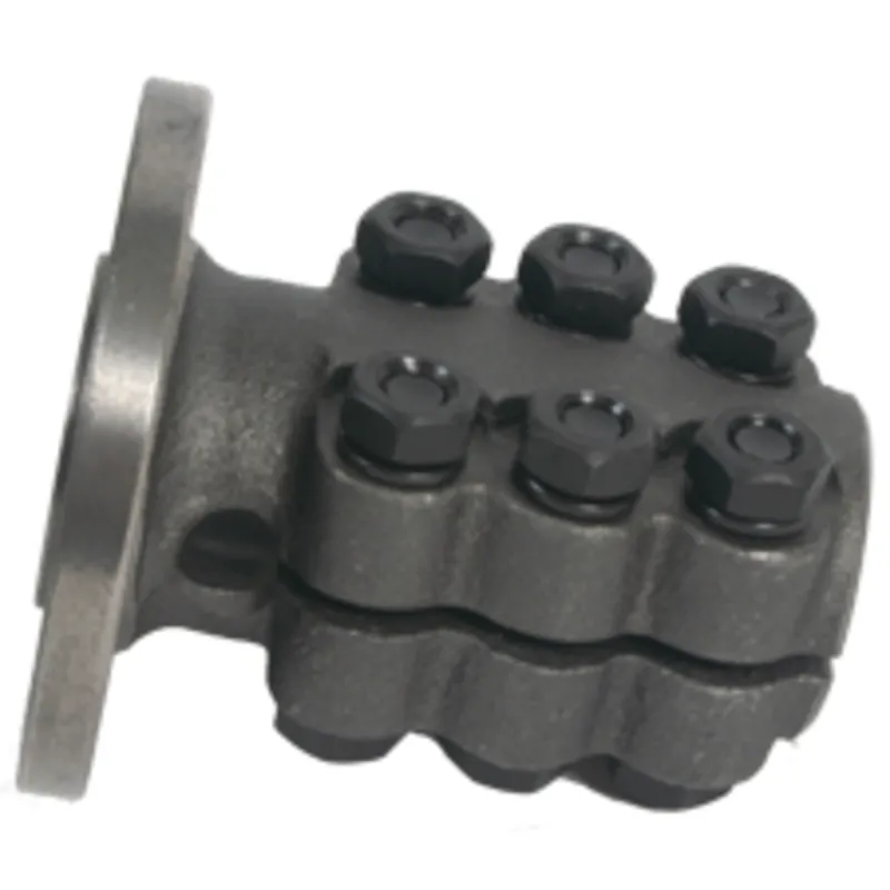 Stählerner Klemmflansch mit Zentrierrand, Ø25mm-Welle, Zentrierrand Ø63,5mm, Lochkreis Ø82,5mm