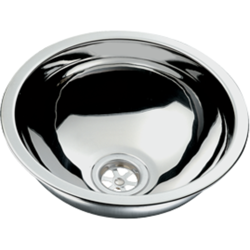 Niro Spülbecken, Rund, Außenmaß Ø290mm, Tiefe 120mm