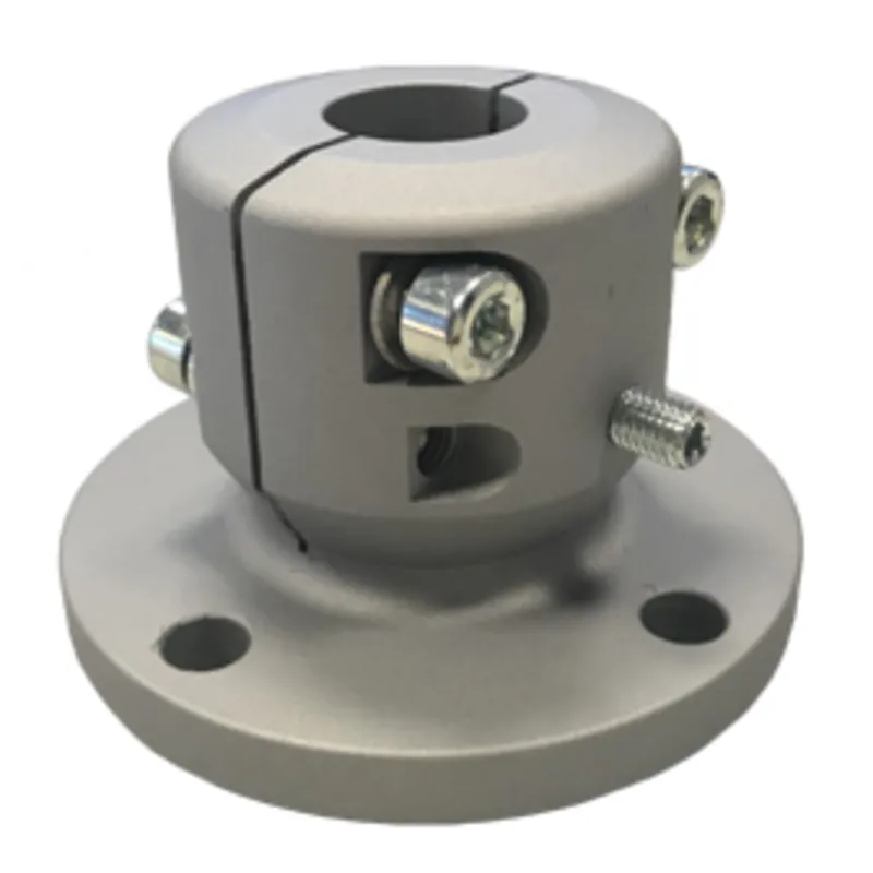 Stählerner Klemmflansch mit Zentrierrand, Ø45mm-Welle, Zentrierrand Ø63,5mm, Lochkreis Ø108mm, 4x Ø12mm