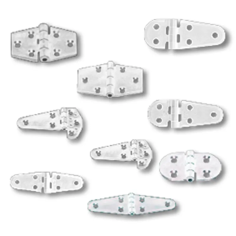 Kunststoffscharnier Polyamid, Sechskant Weiß, 63x40mm, 270°