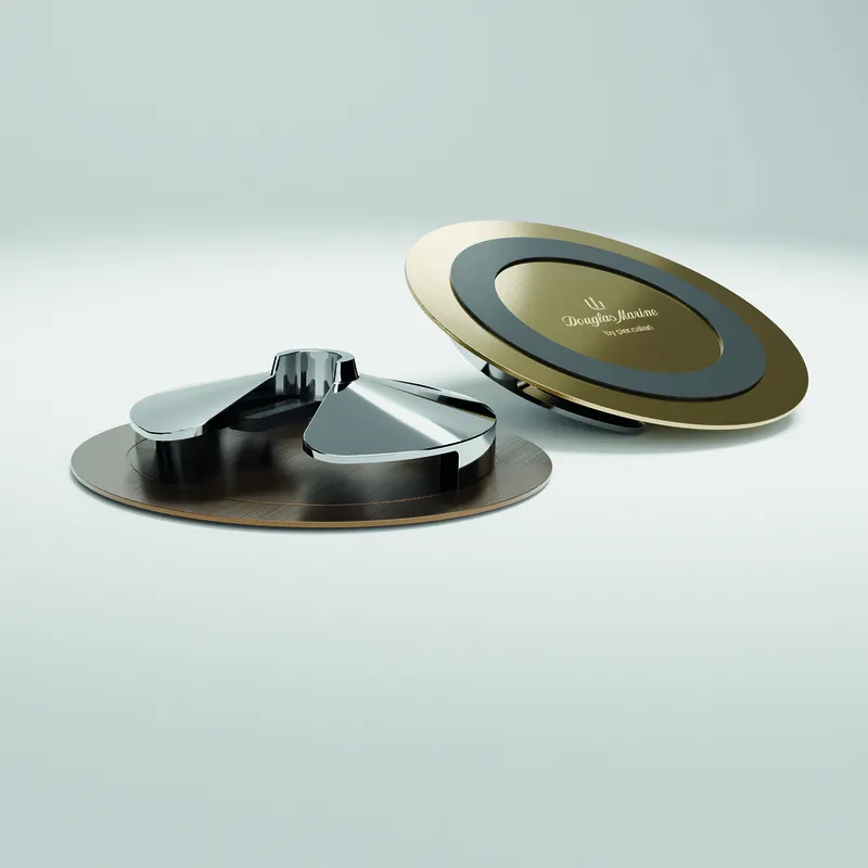 SEASIP Edelstahlhalter – rutschfeste Sockel in Bronzeoptik – für Weingläser mit Stiel