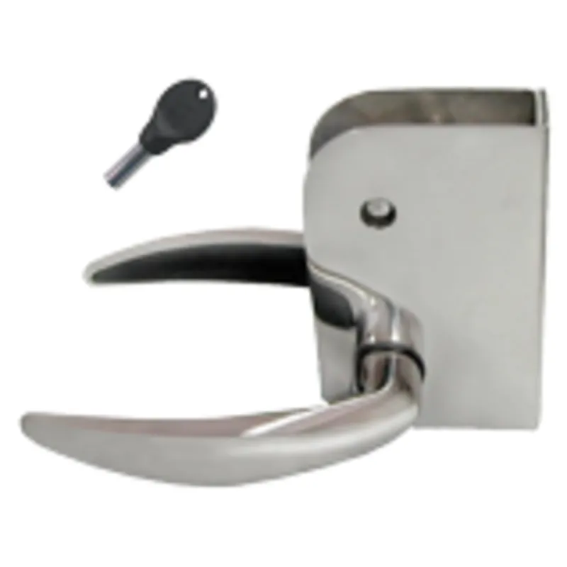 Niro Türbeschlag mit Magnetischem Mechanismus und Schloß Rechts (Ohne Schließblech), Materialstärke 16-18mm