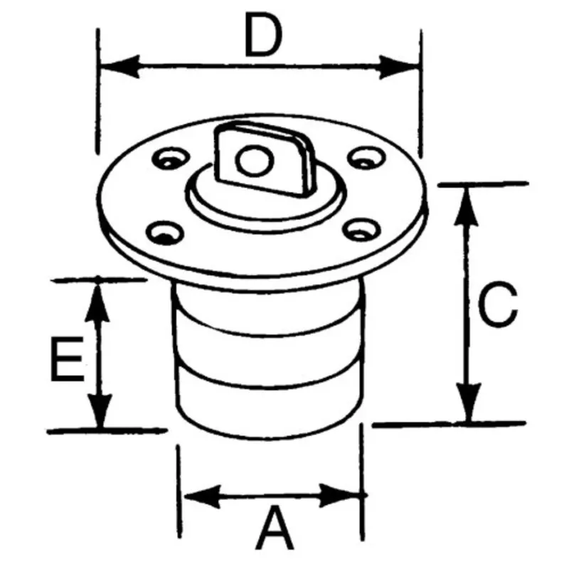 Kunststoff Lenzstopfen, Ø25mm, Schwarz