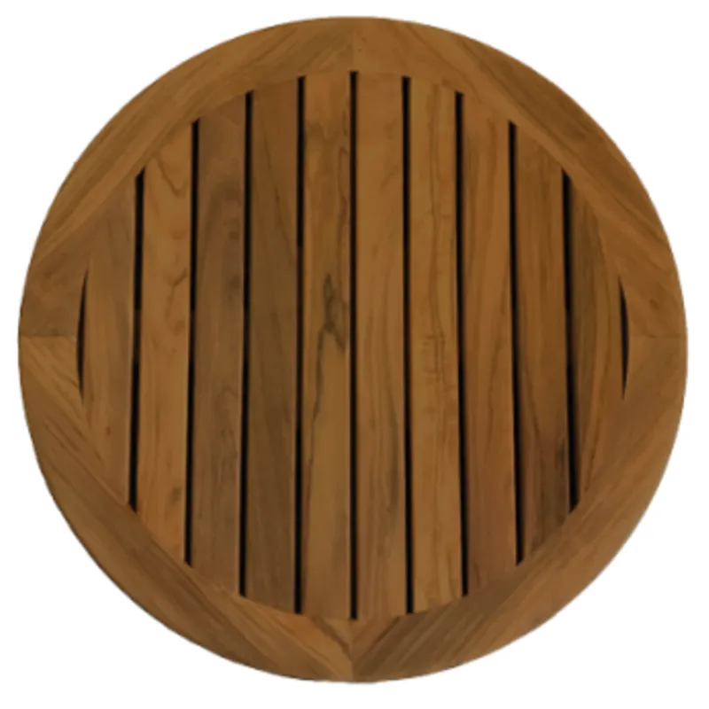 Tischplatte Massives Teakholz, Rund Ø610x23mm