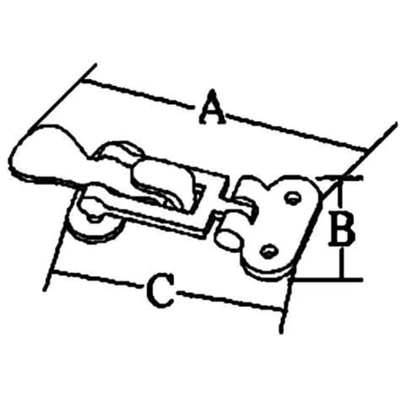Niro Tür-/Backskistenverschluß, L=100mm