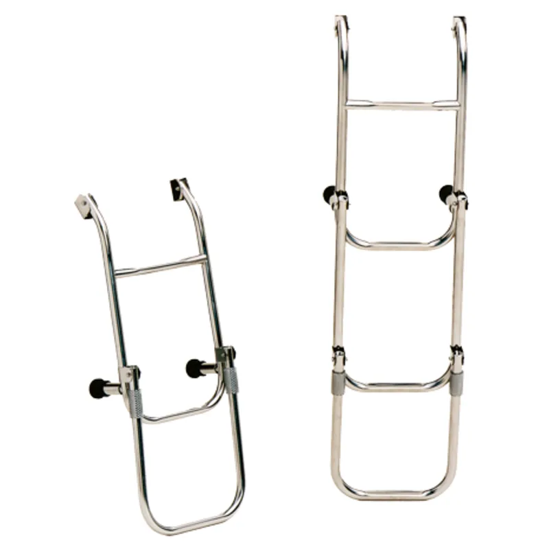 Niro Badeleiter, 4-Stufen, mit Verstellbaren Distanzhaltern, Ausgeklappt 260x1030mm, Rohr Ø20mm