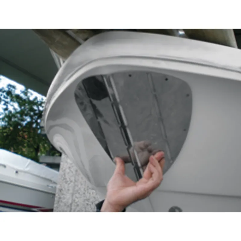 Niro Bugschutzplatte, A=350mm, B=345mm, Triangelförmig