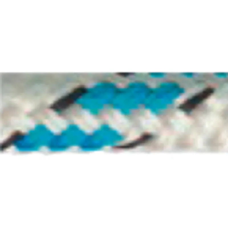 Allcord-18, Doppelt Geflochtene Schotleine, Ø8mm, Weiß mit Blau/Schwarzem Kennfaden, 200m
