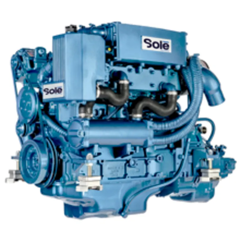 Solé Schiffsdiesel Sdz 165 Turbo & Intercooler, mit Technodrive Wendegetriebe Tm880a, R=2.60:1