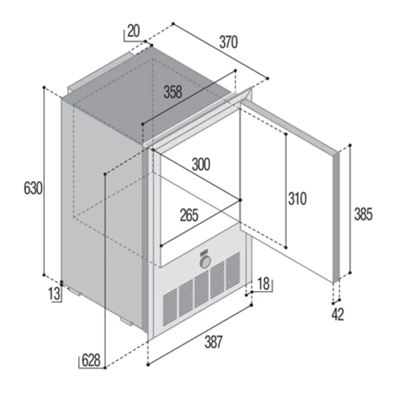 Niro 'Ice Maker' Modell 'Im Classic Hydro P', 230v, 24l, 26kg, 140w/H