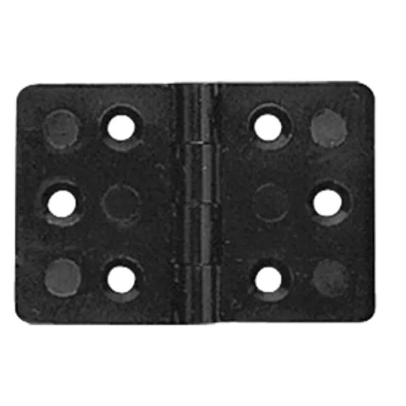 Kunststoffscharnier Polyamid, Rechteckig Schwarz, 60x40mm, 255°