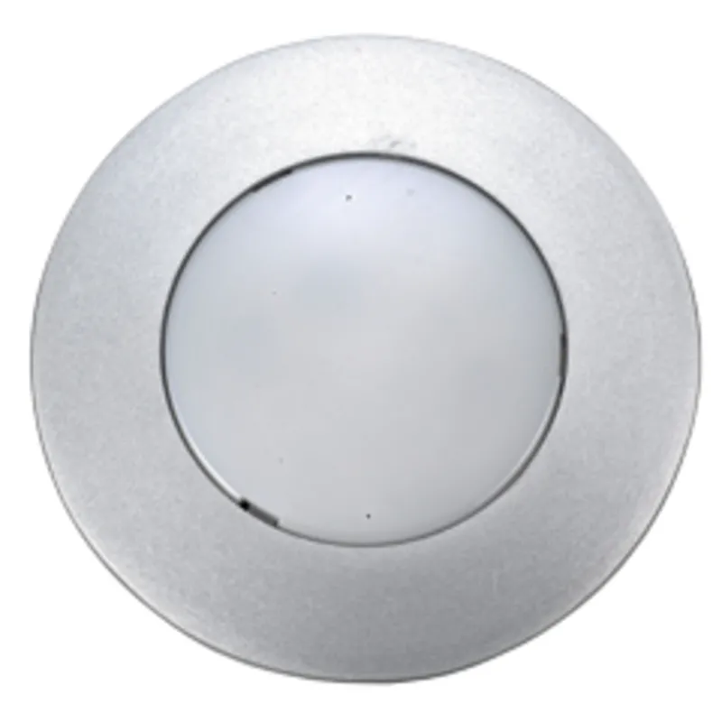 Aluminium Led-Deckenleuchte, Ø85mm, Einbau, Superflach, 12v/1w, Led 9x 5ø, Warm White