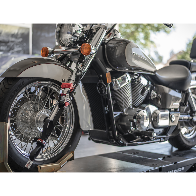 Speedstrap 25 mm Spannband mit S-Haken und Schlaufe, 450 cm, schwarz, 2 St.