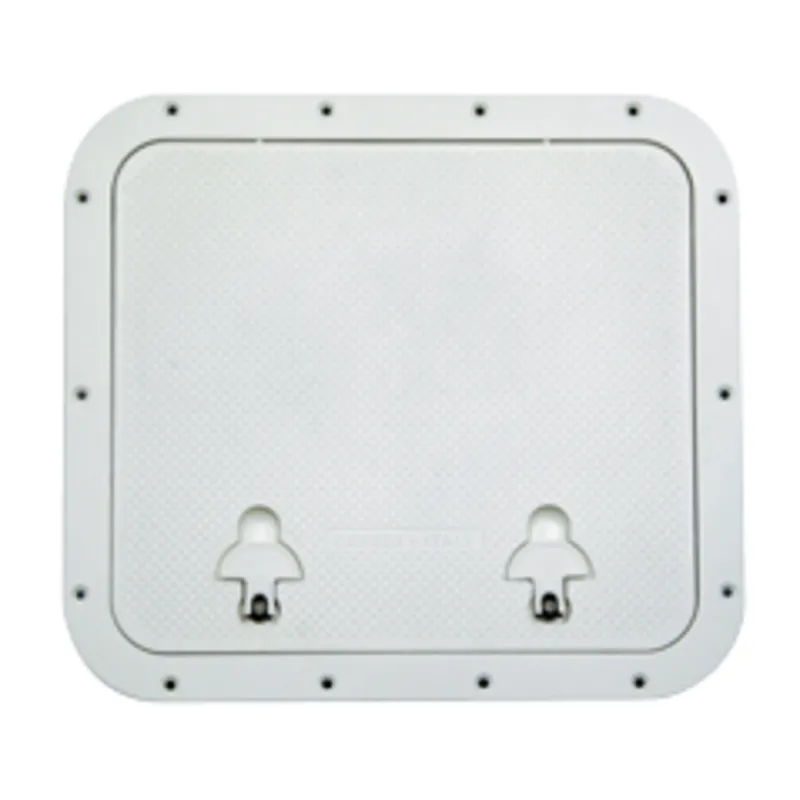 Aluminium Luke, Außenmaß 510x460mm, Innenmaß 345x400mm, Grau Ral 9006, Pulverbeschichtung