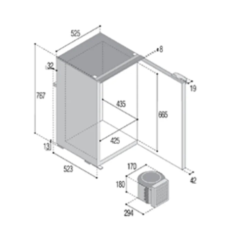 Einbaukühlschrank 'Sea Classic', Modell 'C130l', 133l