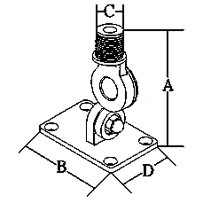 Niro Verstellbarer Antennefuß, Fußmontage