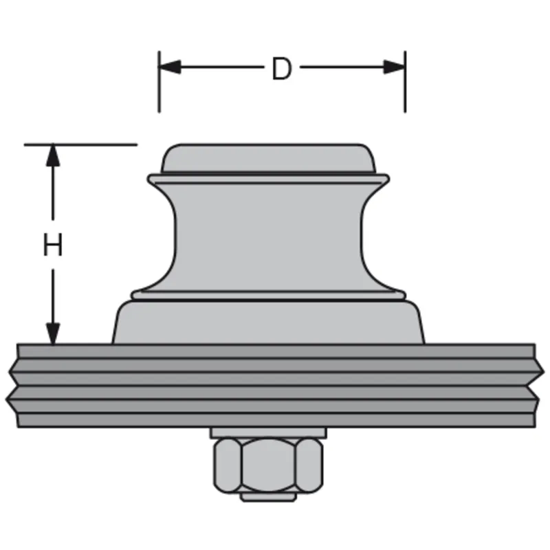 Antal Aluminium 1-Scheiben Organizer, D=50mm, H=33mm, Gewicht 0,10kg, Arbeitslast 800kg