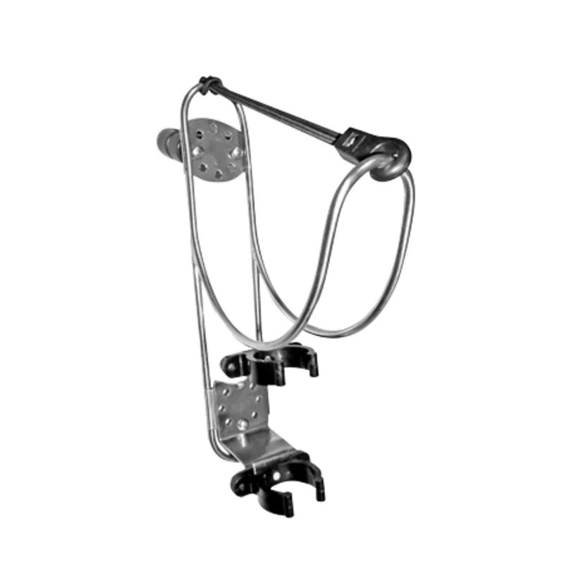 Niro Rettungsringhalterung mit Halter für Rettungslicht, Montage auf Reling Ø25mm Oder Trennwand