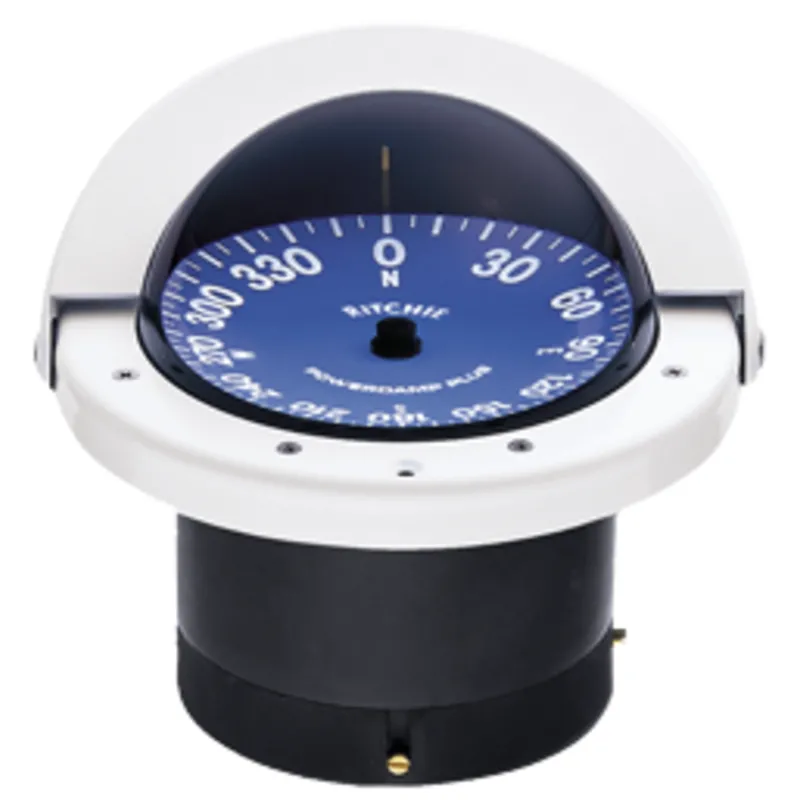 Ritchie Kompass Modell 'Supersport Ss-2000w', 12v, Einbaukompass, Rose Ø114,3mm/5°, Weiß