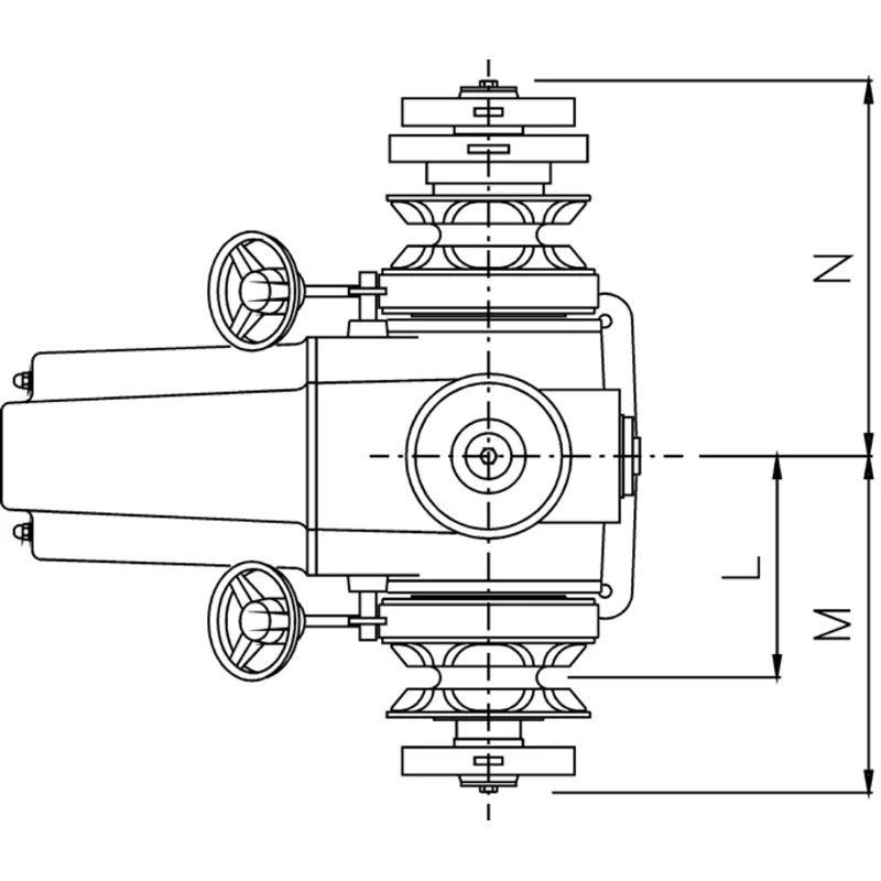 Lofrans Windlasses Ankerwinde Horizontal, Modell 'Titan B', 24v, 2300w, 2x Kettennuß 12-13 Din & 1x Spillkopf