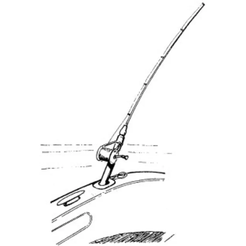 Kunststoff Einbau-Angelrutenhalter mit Wasserdichter Büchse, L=230, Max. Ø40mm, Weiß