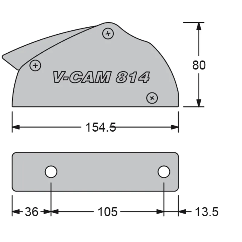 Antal Fallenstopper V-Cam 814, Double, Leine Ø8-10mm, Breite 65mm, Gewicht 1,1kg