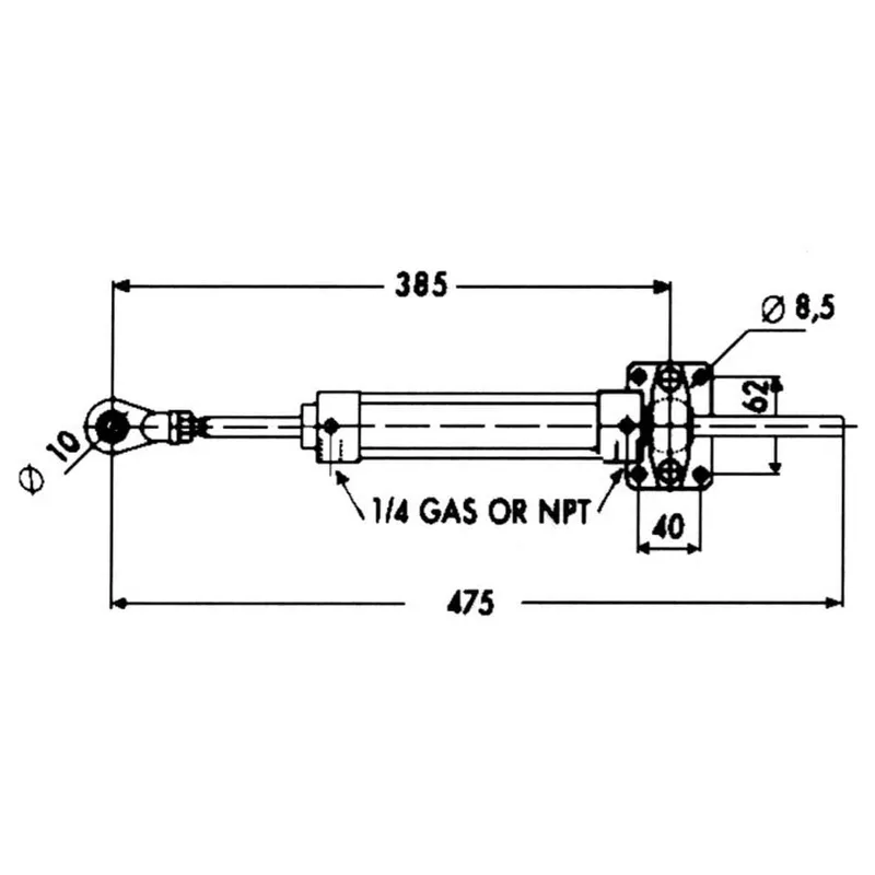 Hydraulischer Steuersatz 30kgm, Inkl. Pumpe/Zyl./Fitting/Öl
