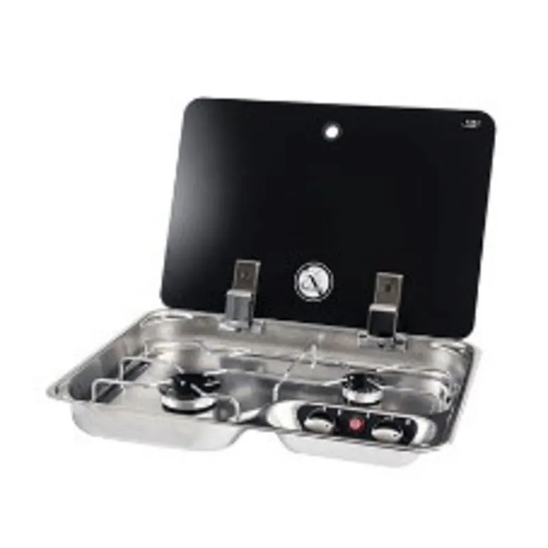 Gasherd mit Abdeckplatte, Brenner: 1x Klein / 1x mittel