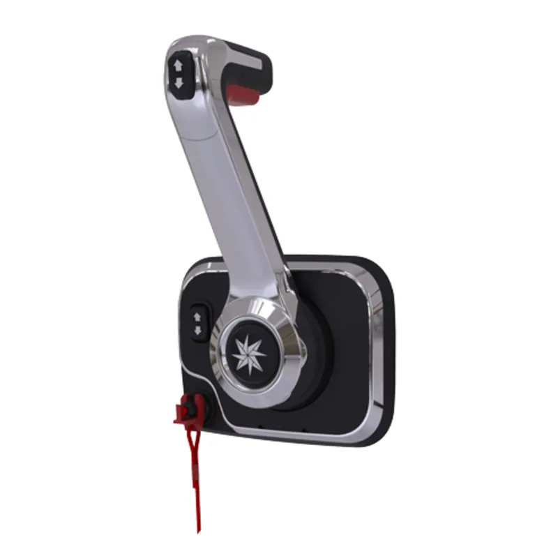Seastar Xtreme Schaltkasten Seitenmontage Chrome mit Engine Cut Off Switch, Trim und Tilt