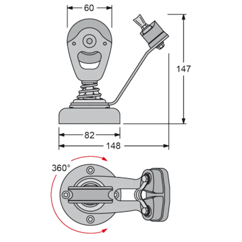 Antal Aluminium Klemme mit Drehbarer Basis mit Block