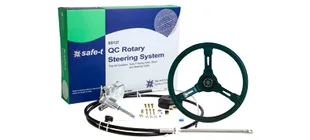 Safe-T 'QC' Steuersystem bis 173kW / 235PS mit kabel  + Riviera Steuerrad schwarz