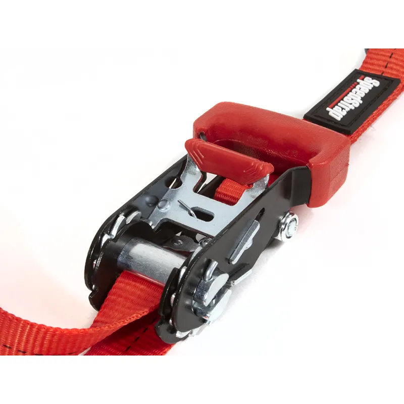 Speedstrap 25 mm Spannband mit S-Haken und Schlaufe, 450 cm, rot, 2 St.