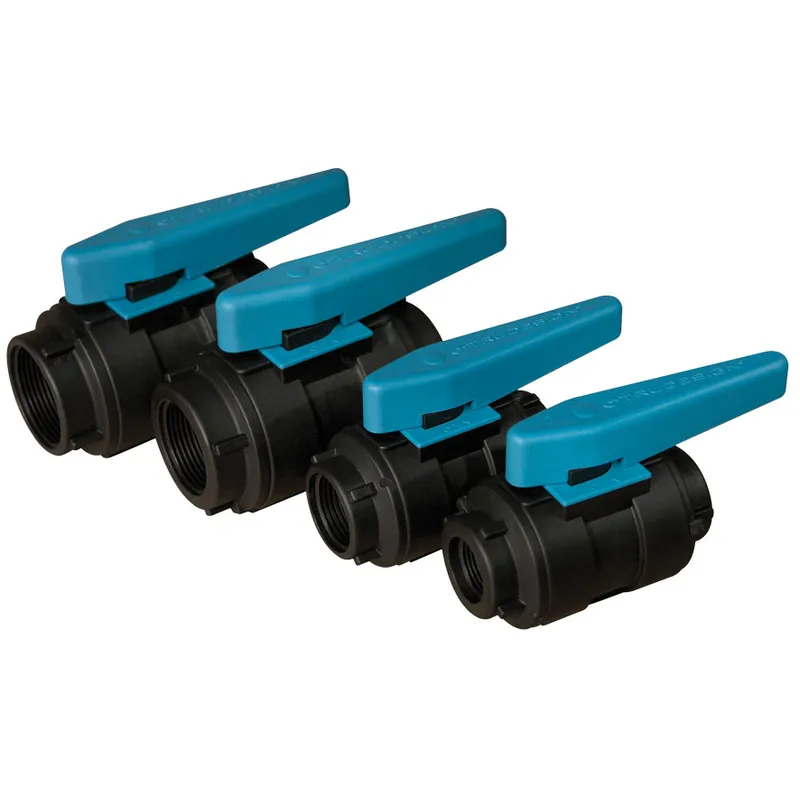 Kunststoff Kugelhahn, 1-1/4", Schwarz