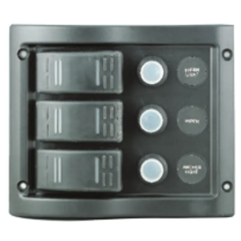 Kunststoff Schalttafel, 12v, 3-Schalter & Led-Indikator, Automatischen Sicherungen (5a, 10a, 15a)