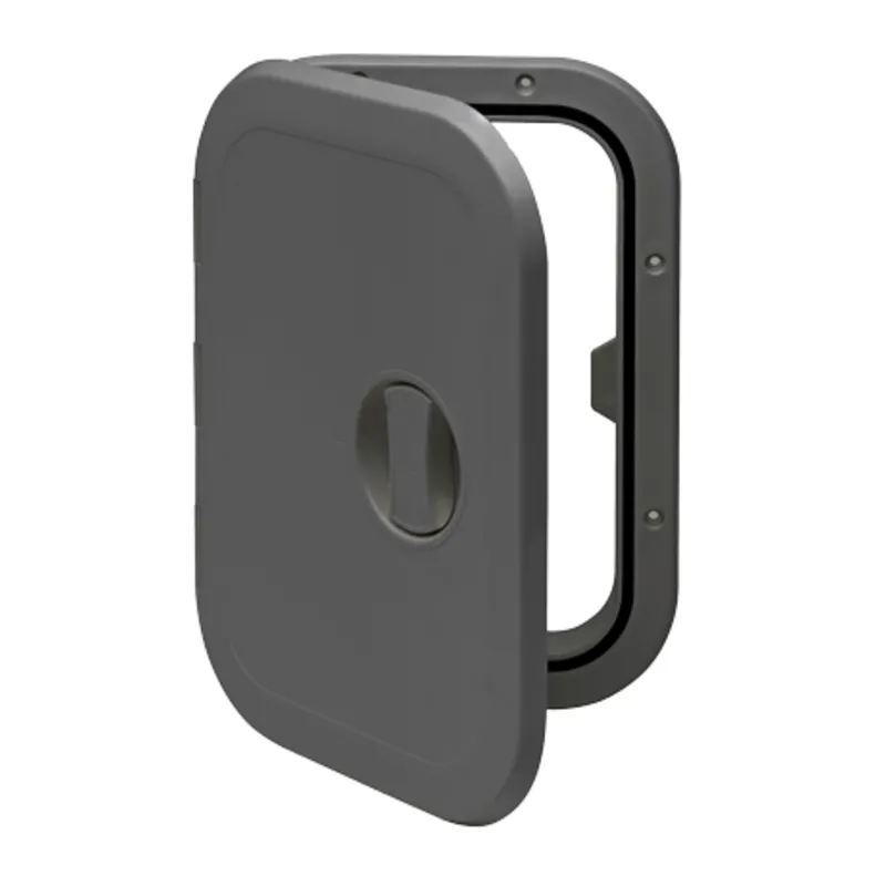 Kunststoff-Luke, 373x270mm, 180°, Abnehmbar, Grau