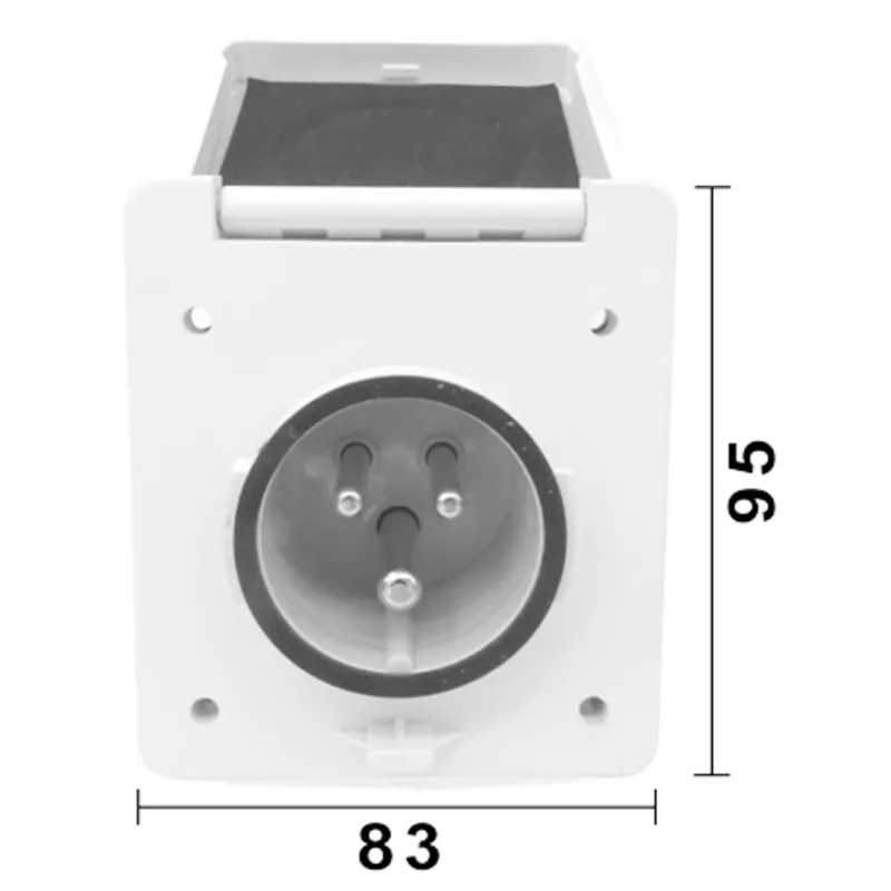 Landanschlußstecker mit Kunststoffgehäuse, IP56, 16A