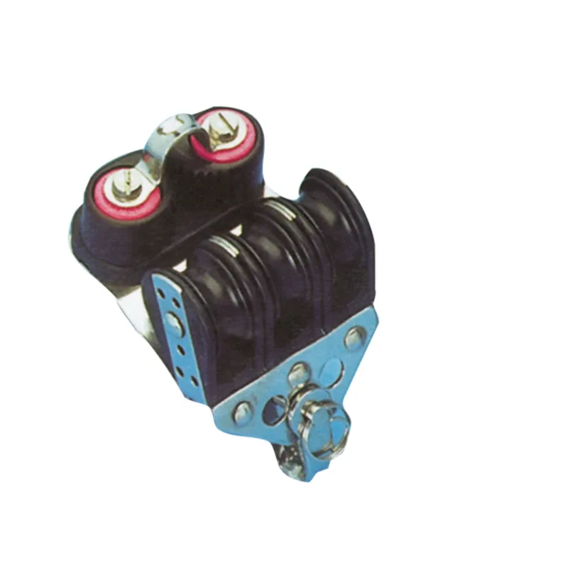 Kunststoff Dreischeibenblock (mit Klemme), 8mm, Kugellager 28mm, Arbeitslast 150kg, Bruchlast 750kg