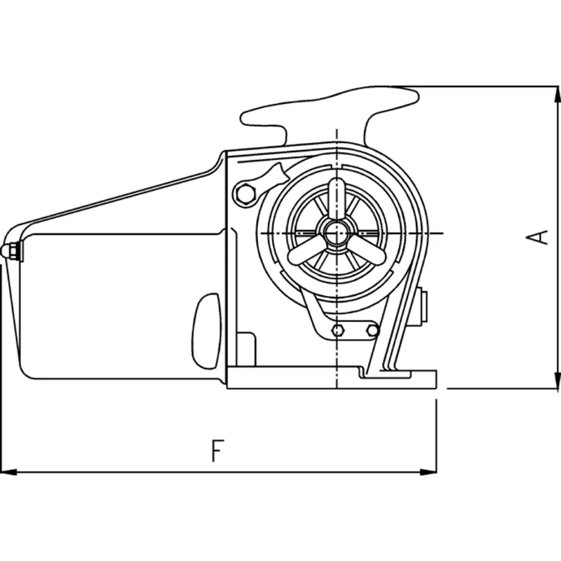 Lofrans Windlasses Ankerwinde Horizontal, Modell 'Tigres', 12mm, Iso/Din766, 12v, 1500w, mit Spillkopf