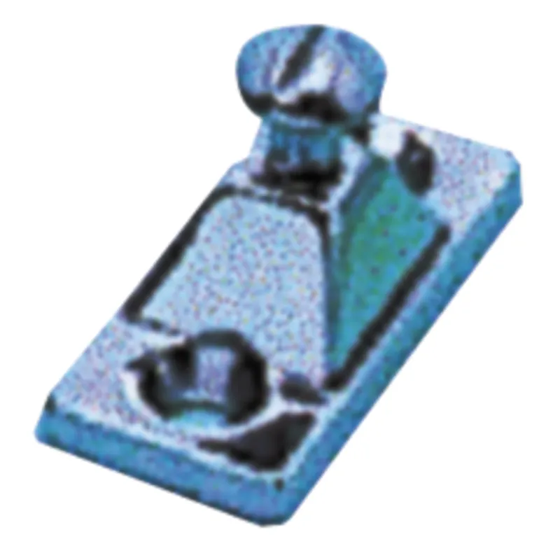 Niro Verdeckbeschlag Seitenmontage, Fuß 51x22,25mm, Schraube Ø6,3mm